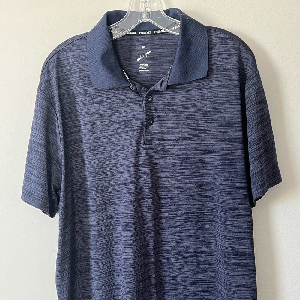 Head Tennis Mens Large Blue Polo Golf Pickleball Shirt